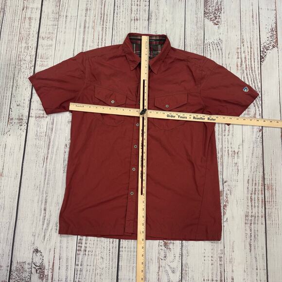 Kuhl Elder AFC red short sleeve button shirt men’s large hiking outdoor - Picture 4 of 10